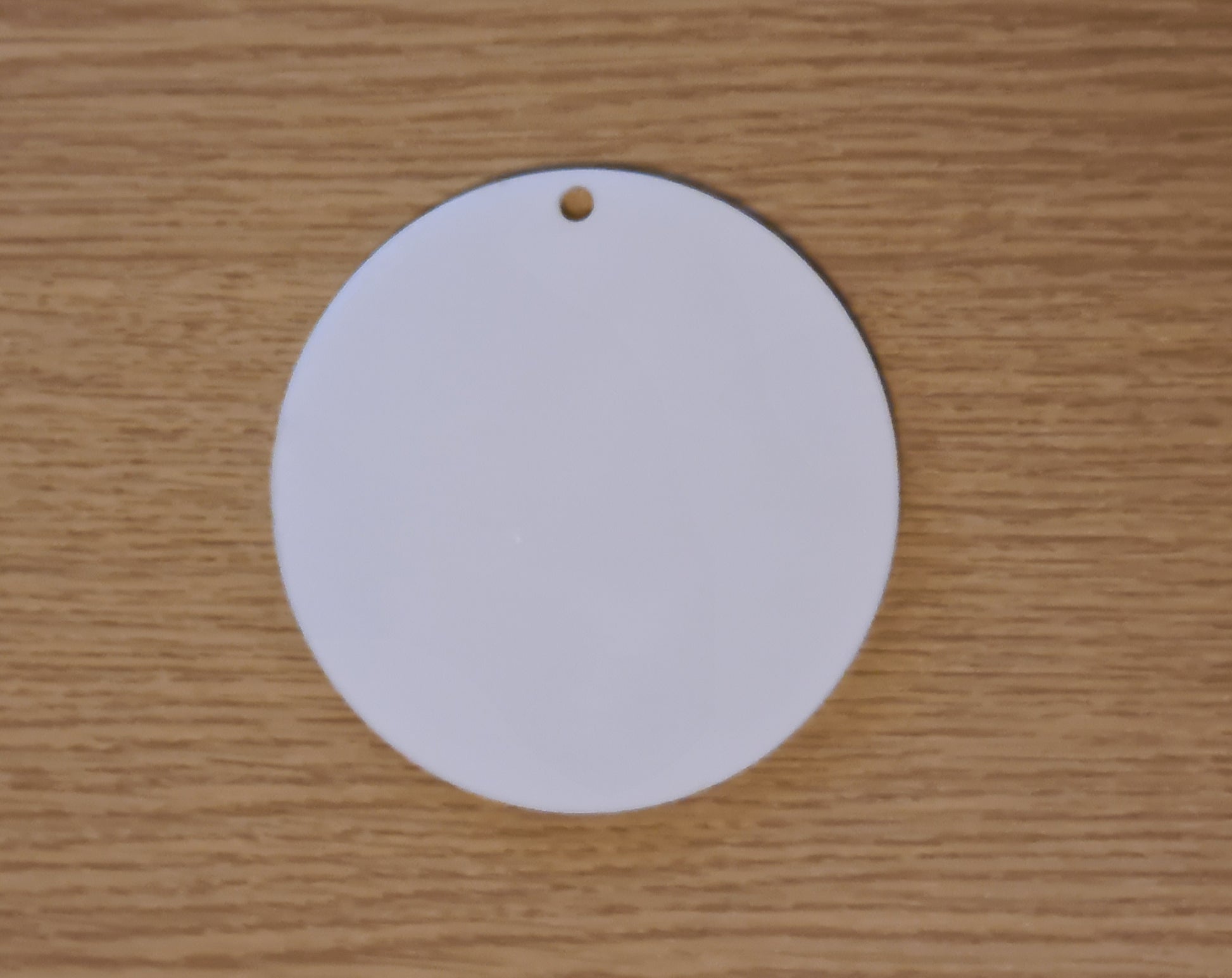 White Acrylic Hanging Disc-Mackie Direct