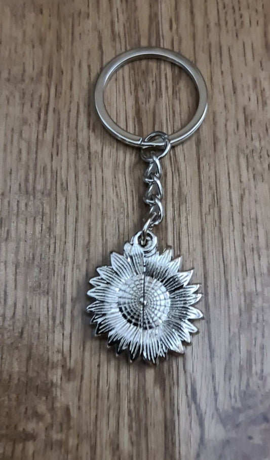 Sublimation Metal Sunflower Keyring-Mackie Direct