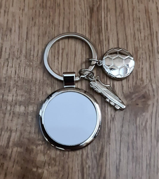 Sublimation Metal Football Themed Keyring - Mackie Direct