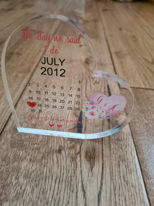 UV Printed Freestanding Heart Wedding Gift-Mackie Direct