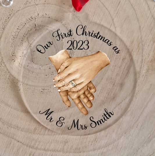 UV Printed First Christmas as.... Bauble - Mackie Direct