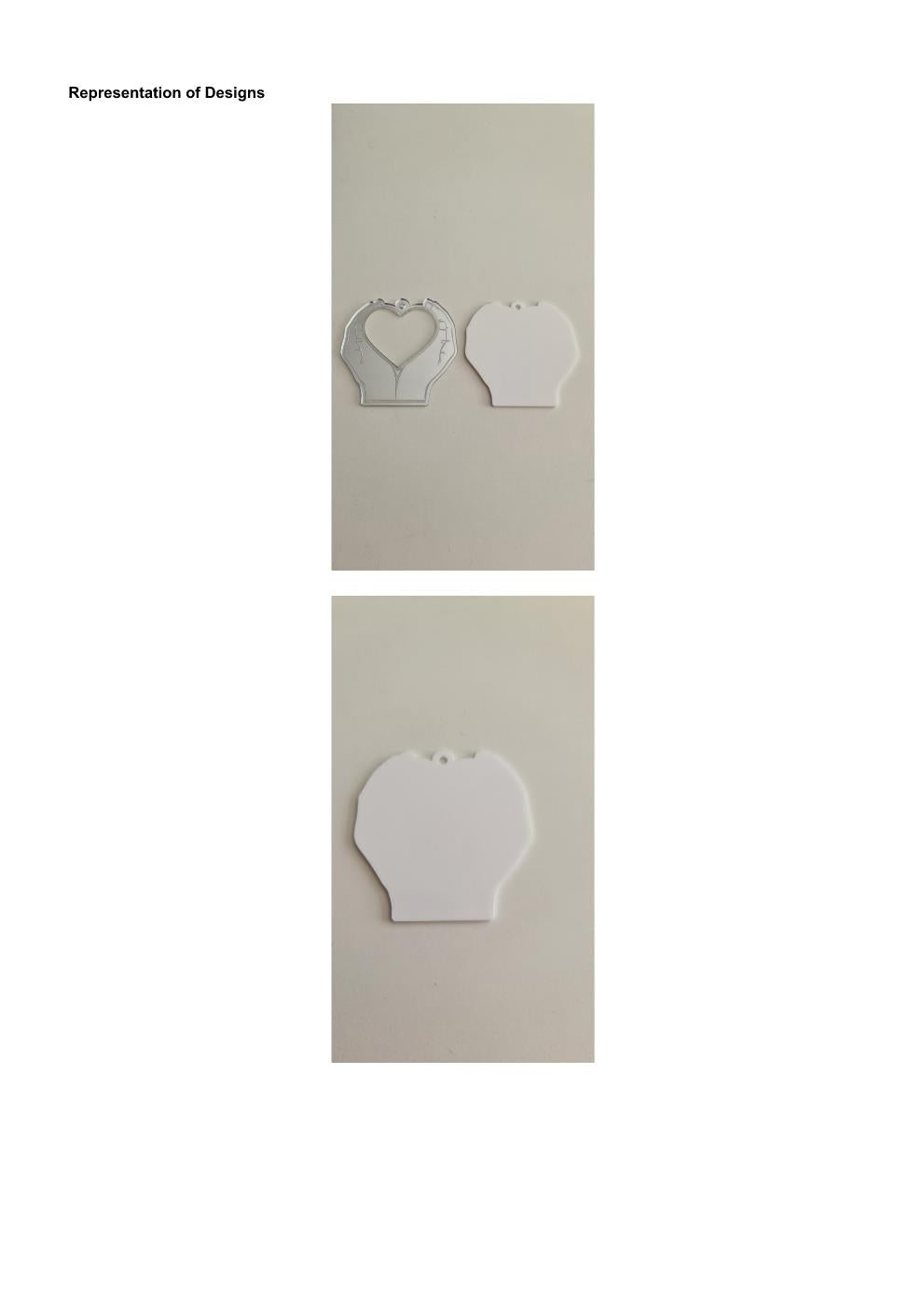 Acrylic Heart in Hand Decoration