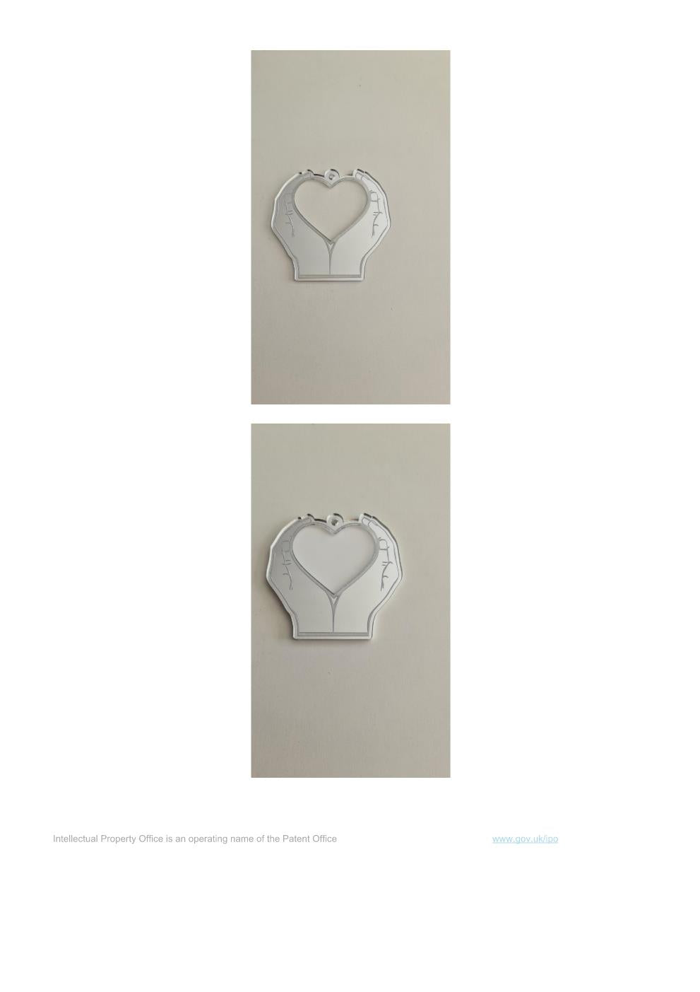 Acrylic Heart in Hand Decoration